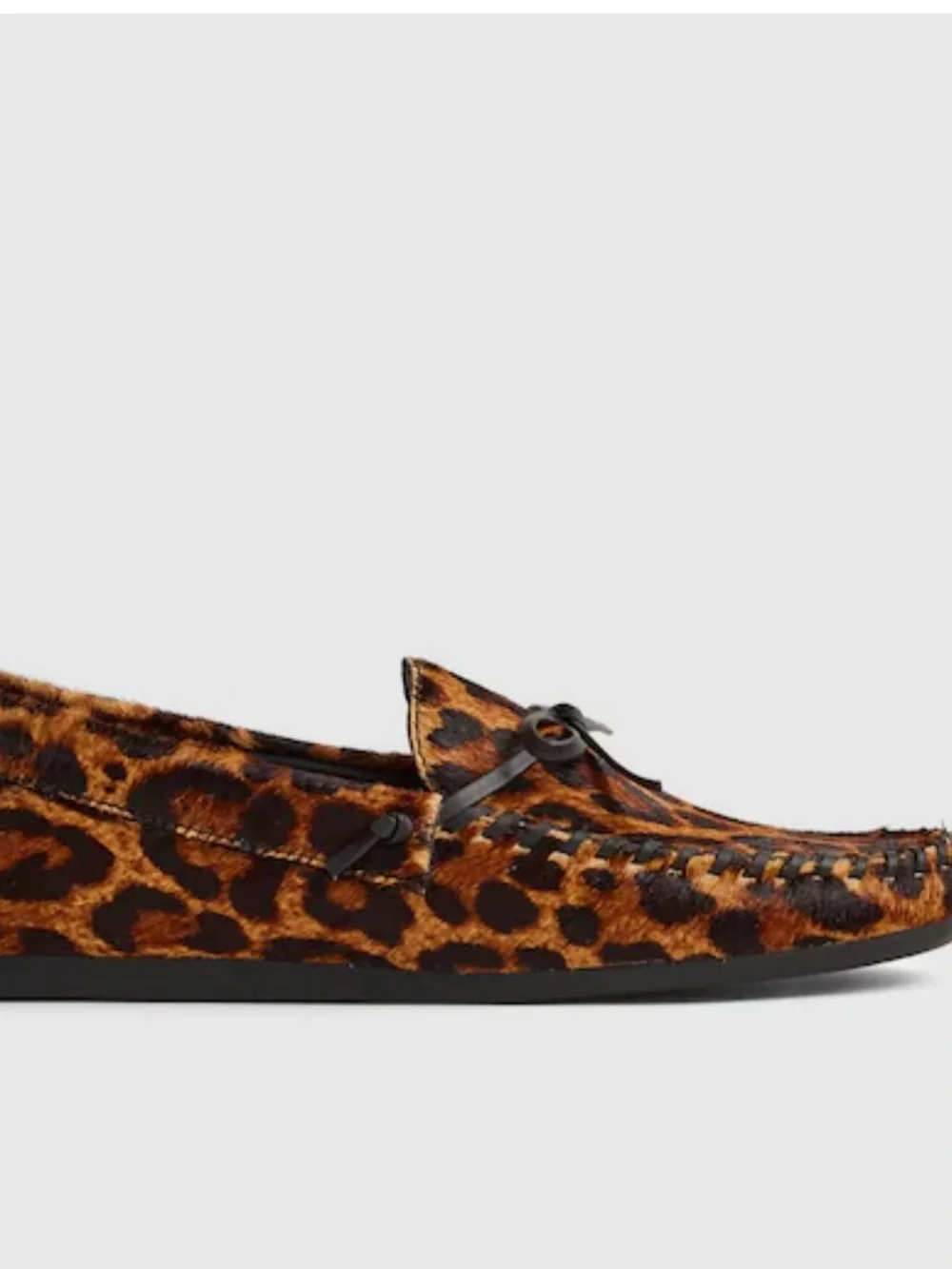 Madewell Women’s Meadow Whipstitched Genuine Calf hair Driver Flat Sz 6 NWB